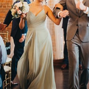 Dusty sage Azazie Dawn bridesmaid dress